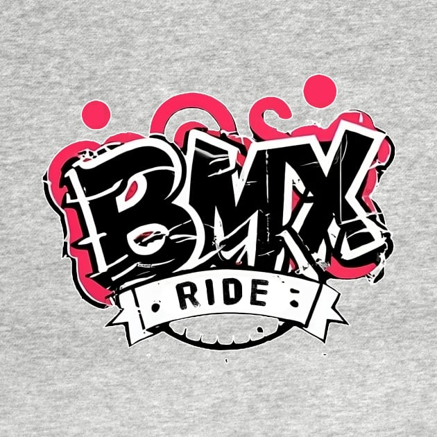 BMX Ride Graffiti for Men Women Kids and Bike Riders by Vermilion Seas